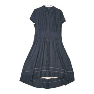 ME+EM Dark Blue High Low Dress